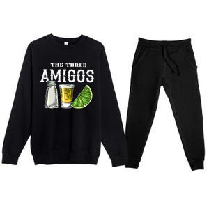 Funny Drinking The Three Amigos Cinco De Mayo Premium Crewneck Sweatsuit Set