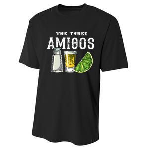 Funny Drinking The Three Amigos Cinco De Mayo Performance Sprint T-Shirt