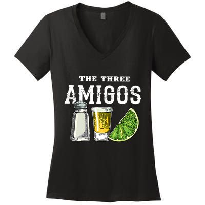 Funny Drinking The Three Amigos Cinco De Mayo Women's V-Neck T-Shirt
