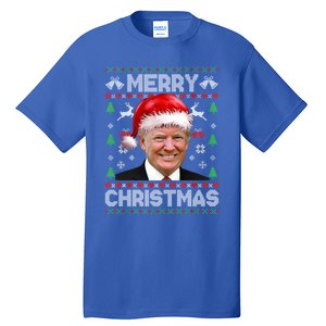 Funny Donald Trump Merry Christmas Family Ugly Xmas Gift Tall T-Shirt