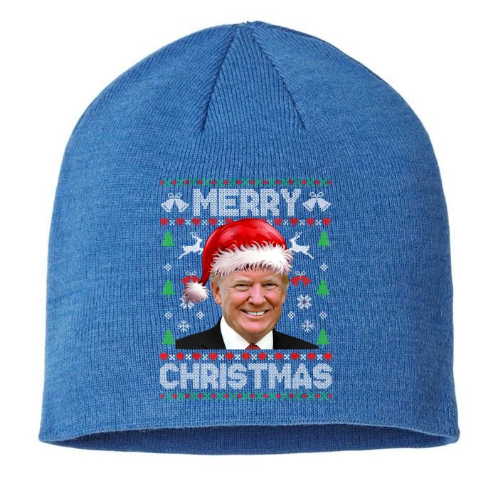 Funny Donald Trump Merry Christmas Family Ugly Xmas Gift Sustainable Beanie