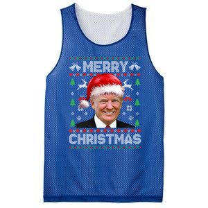 Funny Donald Trump Merry Christmas Family Ugly Xmas Gift Mesh Reversible Basketball Jersey Tank