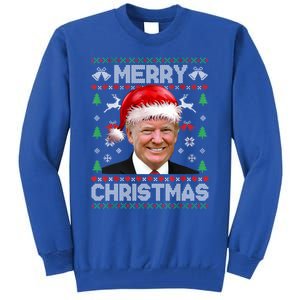 Funny Donald Trump Merry Christmas Family Ugly Xmas Gift Tall Sweatshirt