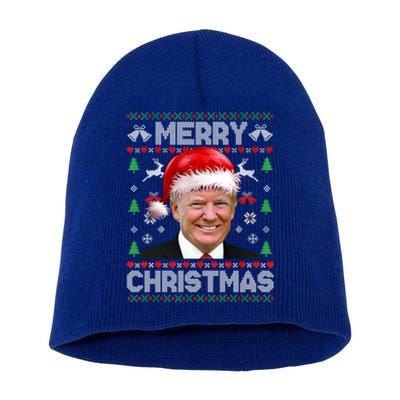 Funny Donald Trump Merry Christmas Family Ugly Xmas Gift Short Acrylic Beanie