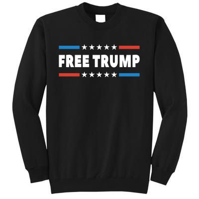 Free Donald Trump Republican Support Pro Trump American Flag Tall Sweatshirt