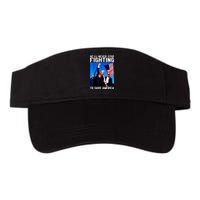 Funny Donald Trump HeLl Never Stop Fighting To Save America Gift Valucap Bio-Washed Visor