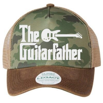 Fathers Day The Guitarfather Musician Guitarist Dad Legacy Tie Dye Trucker Hat