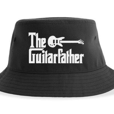 Fathers Day The Guitarfather Musician Guitarist Dad Sustainable Bucket Hat