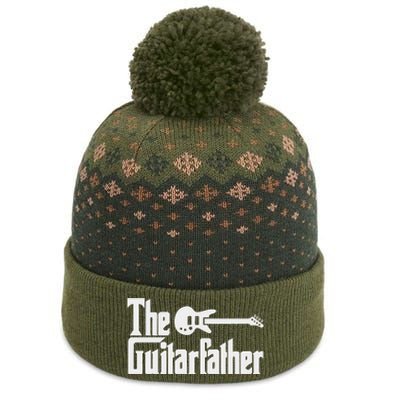 Fathers Day The Guitarfather Musician Guitarist Dad The Baniff Cuffed Pom Beanie