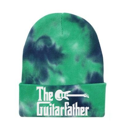 Fathers Day The Guitarfather Musician Guitarist Dad Tie Dye 12in Knit Beanie