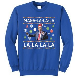 Funny Donald Trump Ugly Christmas Maga La La La Gift Sweatshirt