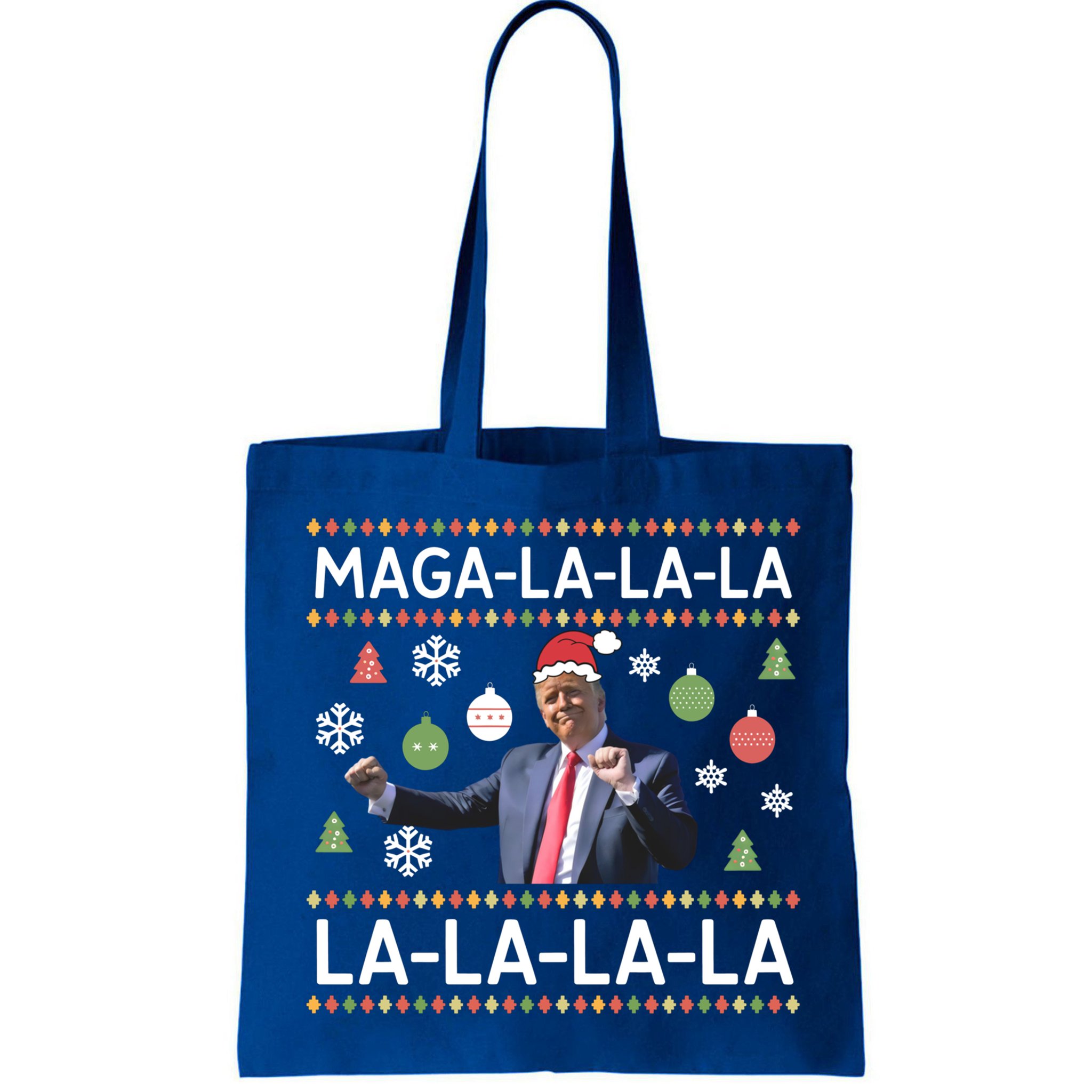 Funny Donald Trump Ugly Christmas Maga La La La Gift Bag