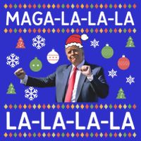 Funny Donald Trump Ugly Christmas Maga La La La Gift Womens Tank Top