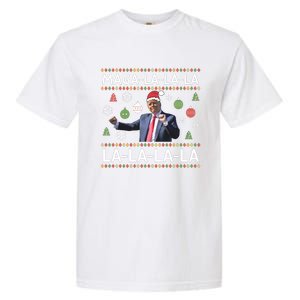 Funny Donald Trump Ugly Christmas Maga La La La Gift Garment-Dyed Heavyweight T-Shirt