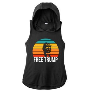 Free Donald Trump From Prison Ladies PosiCharge Tri-Blend Wicking Draft Hoodie Tank