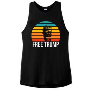 Free Donald Trump From Prison Ladies PosiCharge Tri-Blend Wicking Tank