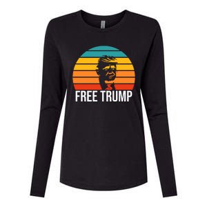 Free Donald Trump From Prison Womens Cotton Relaxed Long Sleeve T-Shirt