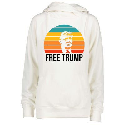 Free Donald Trump From Prison Womens Funnel Neck Pullover Hood