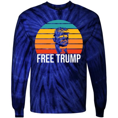 Free Donald Trump From Prison Tie-Dye Long Sleeve Shirt