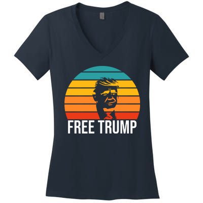 Free Donald Trump From Prison Women's V-Neck T-Shirt