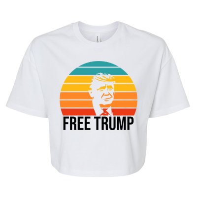 Free Donald Trump From Prison Bella+Canvas Jersey Crop Tee