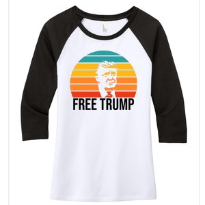 Free Donald Trump From Prison Women's Tri-Blend 3/4-Sleeve Raglan Shirt