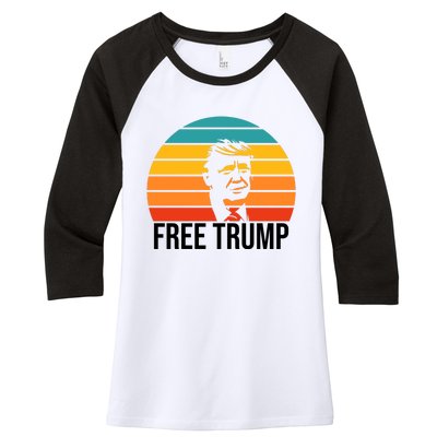 Free Donald Trump From Prison Women's Tri-Blend 3/4-Sleeve Raglan Shirt