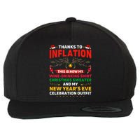 Funny Due To Inflation This Is My Ugly Sweater For Christmas Wool Snapback Cap