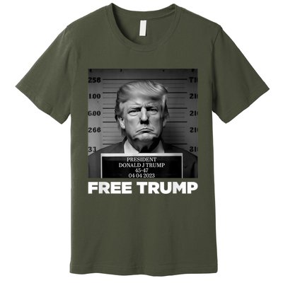 Free Donald Trump Mugshot Premium T-Shirt