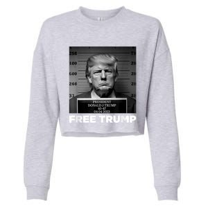 Free Donald Trump Mugshot Cropped Pullover Crew