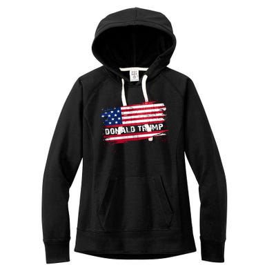 Flag Donald Trump 2024 Women's Fleece Hoodie