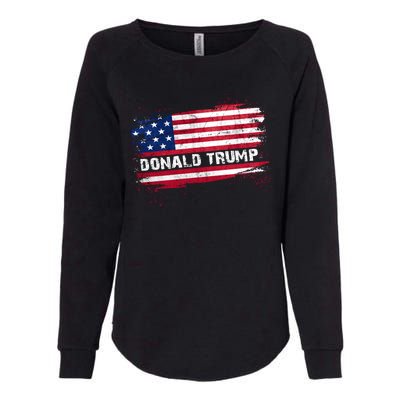 Flag Donald Trump 2024 Womens California Wash Sweatshirt