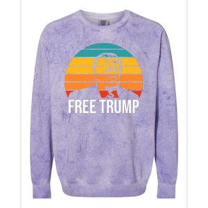 Free Donald Trump Colorblast Crewneck Sweatshirt