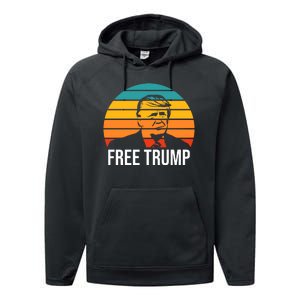 Free Donald Trump Performance Fleece Hoodie