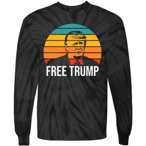 Free Donald Trump Tie-Dye Long Sleeve Shirt