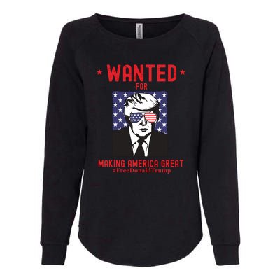 Free Donald Trump MAGA Conservative Republican Womens California Wash Sweatshirt