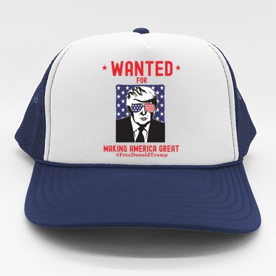 Free Donald Trump MAGA Conservative Republican Trucker Hat