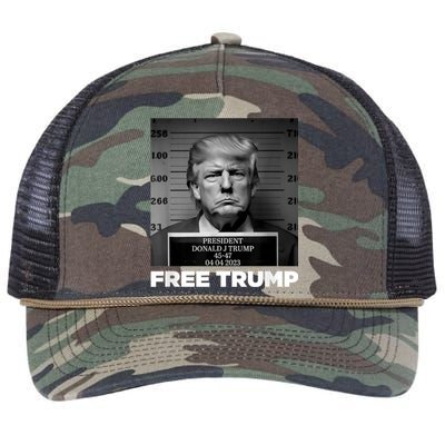 Free Donald Trump Retro Rope Trucker Hat Cap