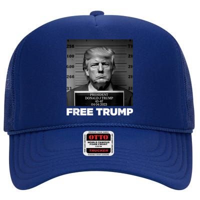 Free Donald Trump High Crown Mesh Back Trucker Hat