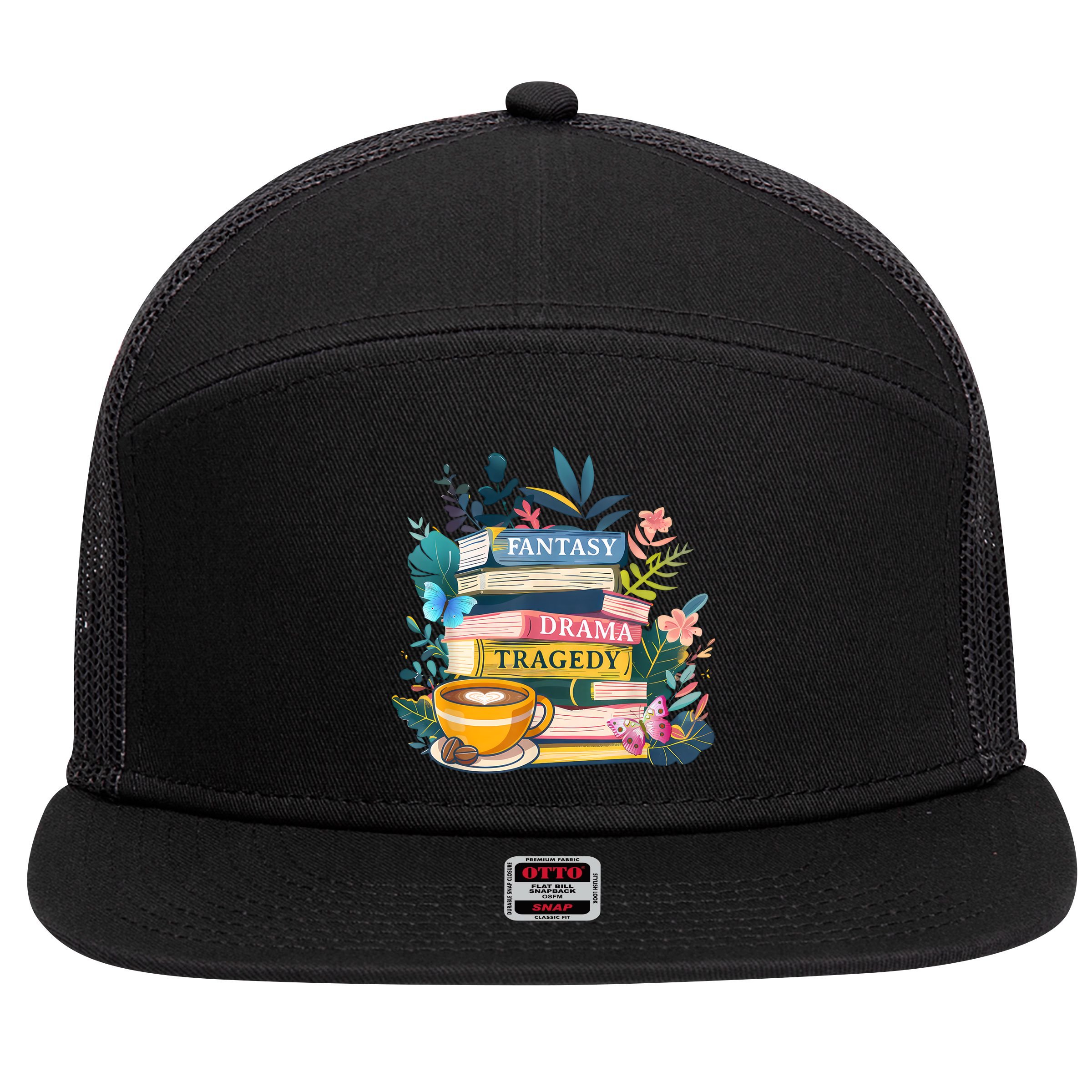 Fantasy Drama Tragedy Books Subtle  7 Panel Mesh Trucker Snapback Hat