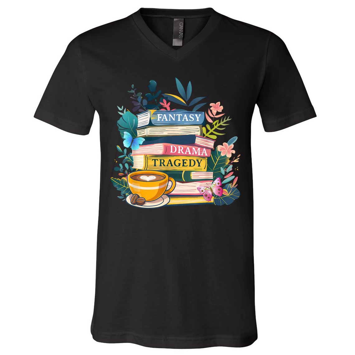 Fantasy Drama Tragedy Books Subtle  V-Neck T-Shirt