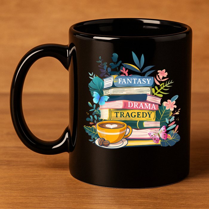 Fantasy Drama Tragedy Books Subtle  11oz C Handle Ceramic Mug