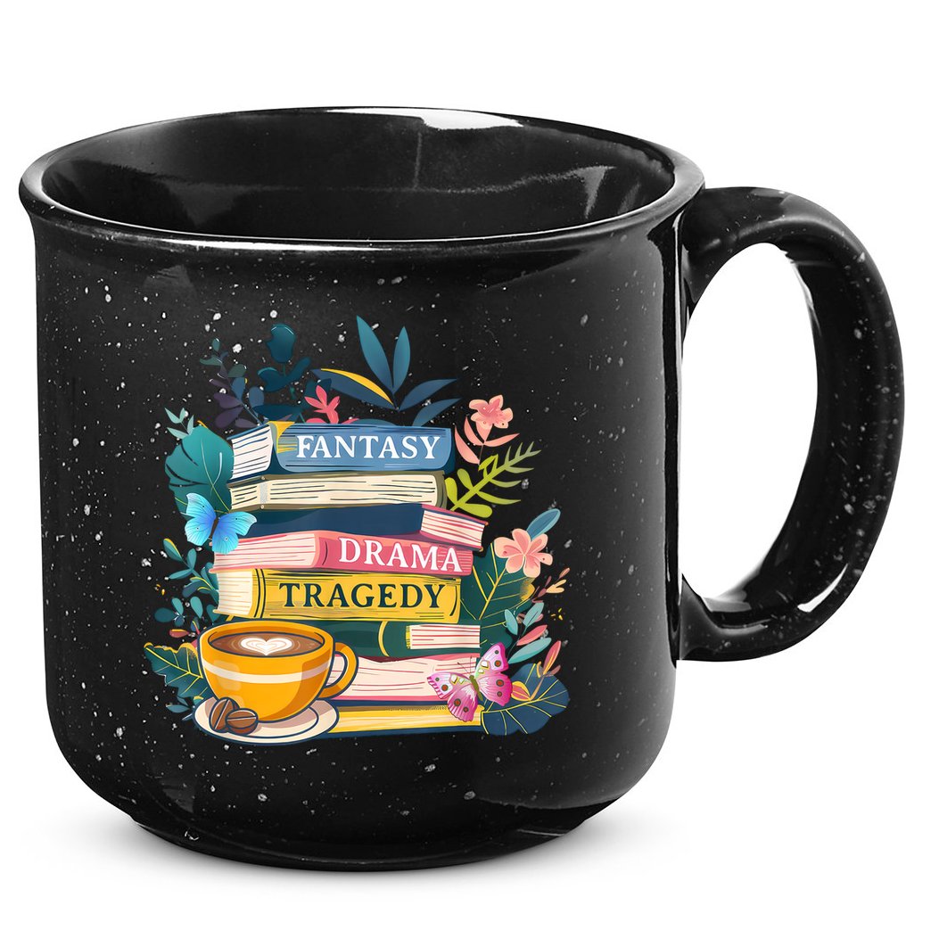 Fantasy Drama Tragedy Books Subtle  15oz Campfire Ceramic Mug
