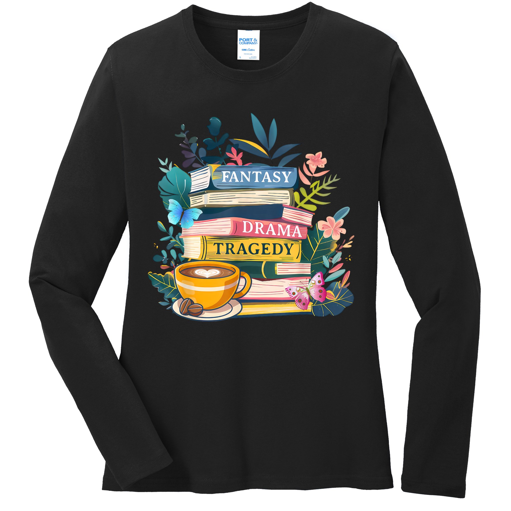 Fantasy Drama Tragedy Books Subtle  Ladies Long Sleeve Shirt