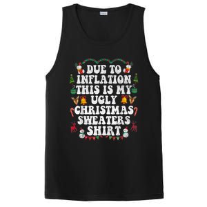 Funny Due To Inflation This Is My Ugly Sweater For Christmas Gift PosiCharge Competitor Tank