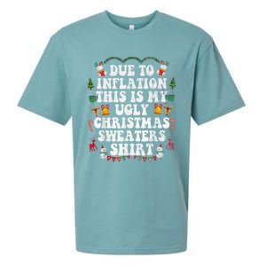 Funny Due To Inflation This Is My Ugly Sweater For Christmas Gift Sueded Cloud Jersey T-Shirt