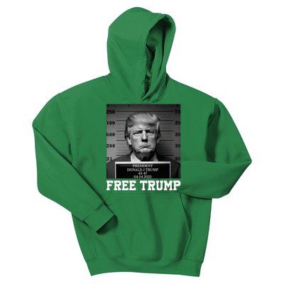 Free Donald Trump Mug Shot Kids Hoodie