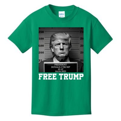 Free Donald Trump Mug Shot Kids T-Shirt