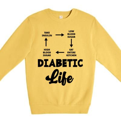 Funny Diabetic Type 1 Diabetes T1d Diabetes Awareness Gift Premium Crewneck Sweatshirt