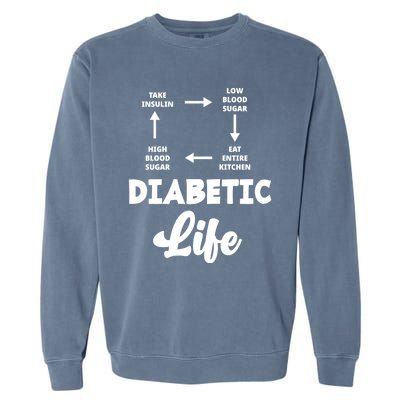 Funny Diabetic Type 1 Diabetes T1d Diabetes Awareness Gift Garment-Dyed Sweatshirt